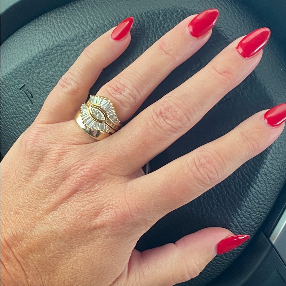 Jacquie Aiche absolutely stunning gold and diamond wedding set! VERY RARE!!